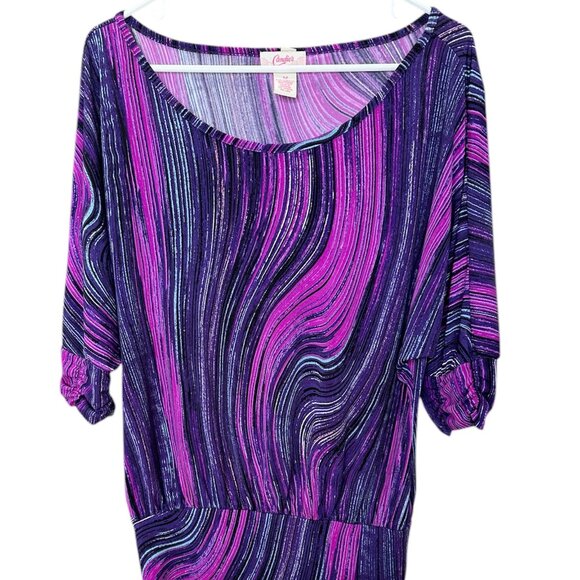 Candie's Women Tops Purple Colors Size Medium 3/4 Sleeves, Pre-owned - Picture 1 of 4